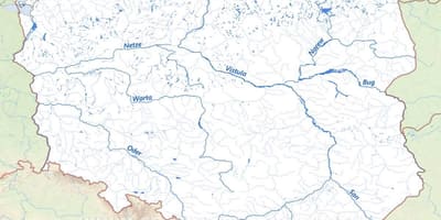 Mapa Polska řeky