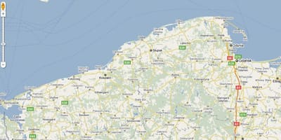 Mapa Polska beach