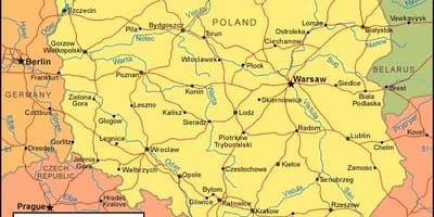 Mapa Polska hranice