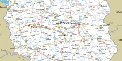 Mapa Polska silnice