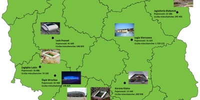 Mapa Polska stadionu