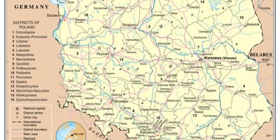 Mapa Polska transporty