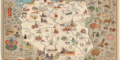 Mapa Polska turistické